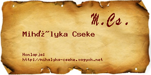 Mihályka Cseke névjegykártya